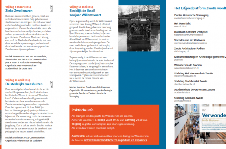 Brochure lezingen 2018-2019 Erfgoedplatform Zwolle