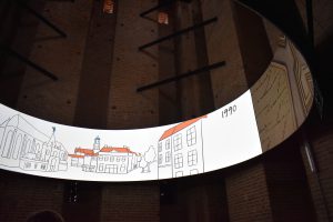 Animatie Zwolle van Boven op de eerste verdieping van de Peperbus